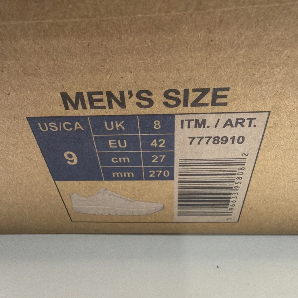 Kirkland Signature Men's‎ Sneaker Comfort Walker Shoes White - New! Size 9